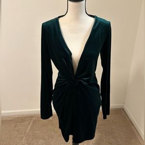 Sexy Fitted Velvet Mini Dress